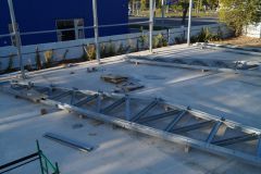 Предварительная сборка ферм на нулевой отметке