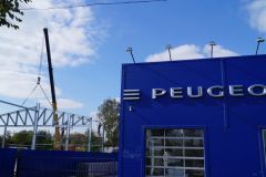 Начало монтажа ферм