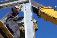 Крепление фермы к колонне