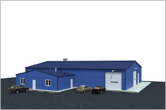 3. ورشة صغيرة مع مكتب لتجميع المكيفات